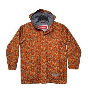 Sims Y2K Snowboard Jacket Kids XL Orange Camo Ski Snow Unisex 2000s Vintage